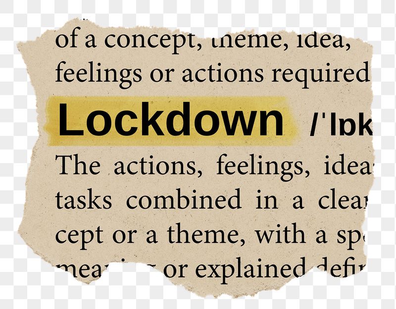 Lockdown png word sticker, torn | Free PNG - rawpixel