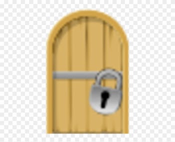 Locked Wording Clipart - Locked Door Pixel