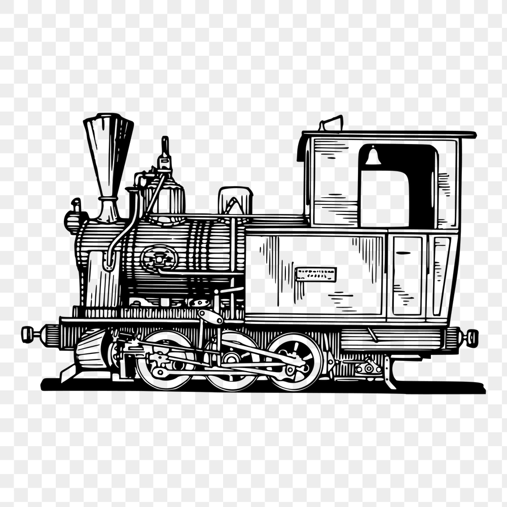 Locomotive train png sticker, vintage | Free PNG - rawpixel