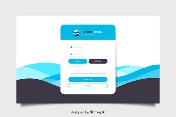 Log in landing page with username and password Free Vector
