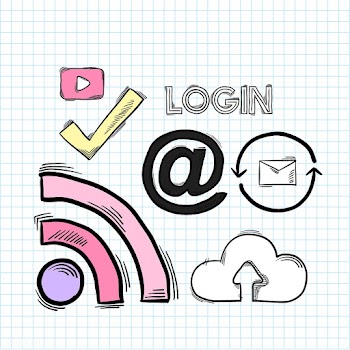Login access to the internet  | Free stock vector - 60836