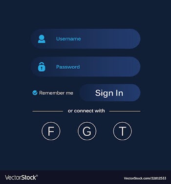 Login form ui design for website and mobile apps vector image