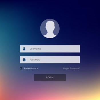 Login template Free Vector