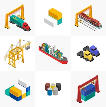 Logistics business industrial isolated icon o.. | Free stock vector - 393292