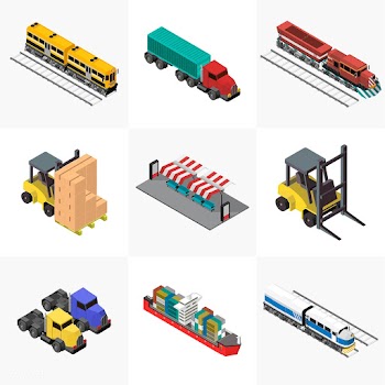 Logistics business industrial isolated icon o.. | Free stock vector - 393329