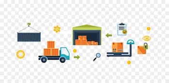 Logistics Warehouse Cargo Train Icon - Vector forklift truck 