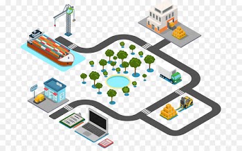 Logistics Warehouse Infographic Freight transport - warehouse 