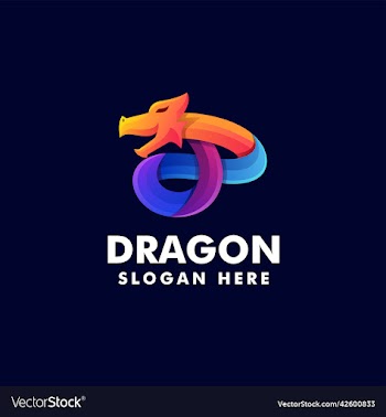 logo abstract dragon gradient