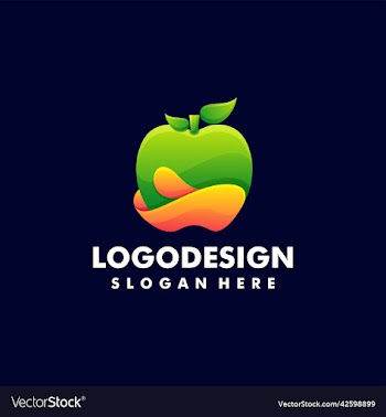 logo apple gradient colorful style