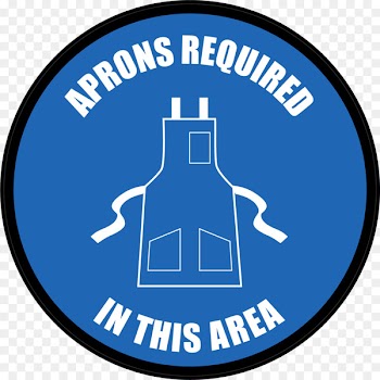 Logo Aprons Required In This Area Floor Sign Personal protective equipment Brand - average icon 