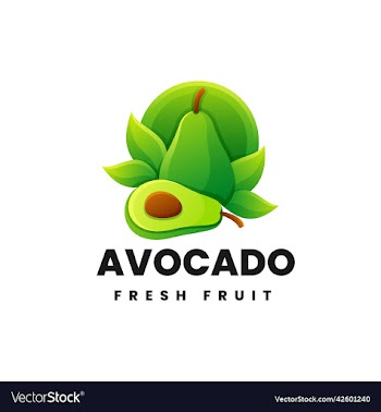 logo avocado gradient colorful style