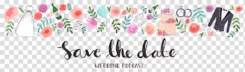Logo Banner Gamilio Text, Save The Date Wedding Floral Card transparent background PNG clipart