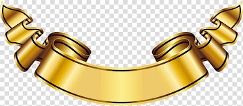 Logo Banner Gold Label, Large Gold Banner , yellow ribbon transparent background PNG clipart