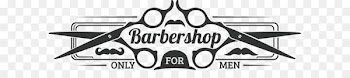 Logo Barbershop - Male barber shop logo 