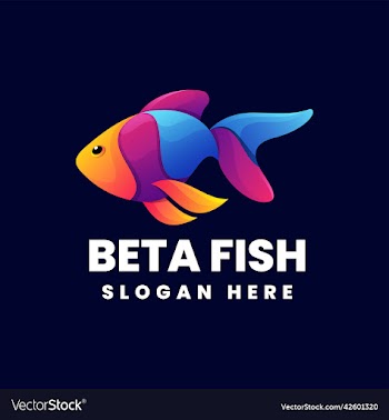 logo beta fish gradient colorful