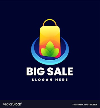 logo big sale gradient colorful style