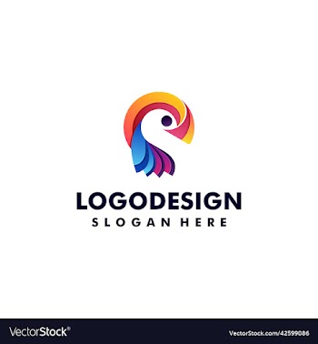 logo bird gradient colorful style