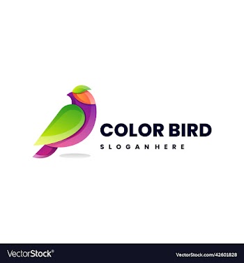 logo bird gradient colorful style