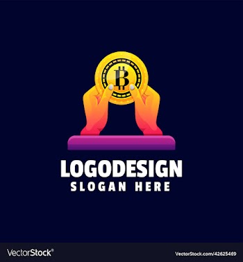 logo bit coin gradient colorful style