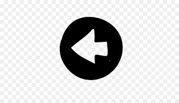 Logo Black and white Circle Font - Left arrow icon 