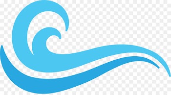 Logo Blue Wind wave Sea level - Wave curve 