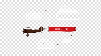 Logo Brand Font, airplane banner transparent background PNG clipart