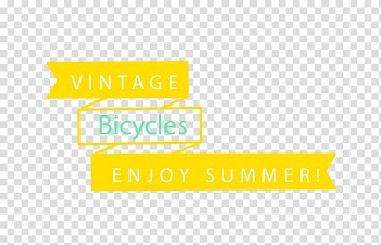 Logo Brand Yellow Font, bicycle ribbon transparent background PNG clipart