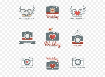 Logo Camera Photography Illustration - Heart-shaped camera logo 