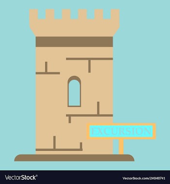 Logo castle brand label icon vector image