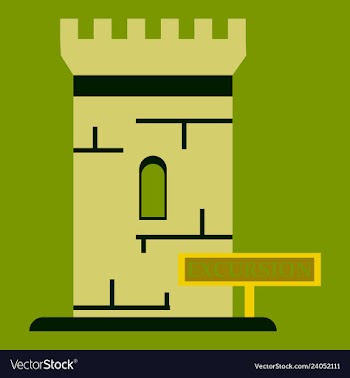 Logo castle brand label icon vector image