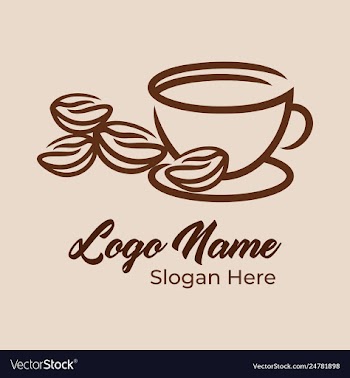 Logo coffee and bean vector image