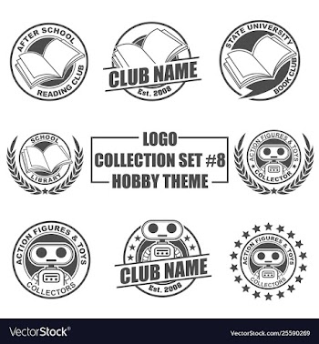 Logo collection set with hobtheme vector image