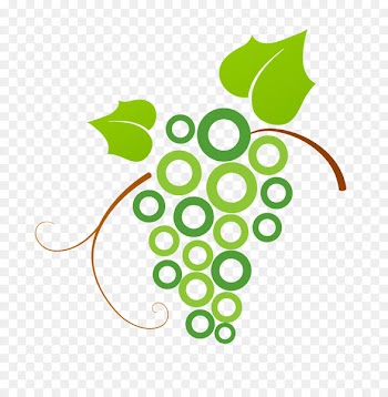 Logo Common Grape Vine - Green, fresh grape logo 