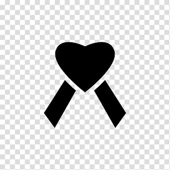 Logo Computer Icons Heart Ribbon, BLACK RIBBON transparent background PNG clipart