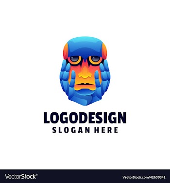 logo cute robot gradient colorful