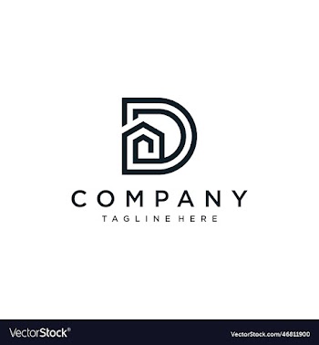 logo design of d in for construction home