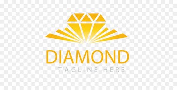 Logo Diamond - Luxury noble diamond gold vector flag 