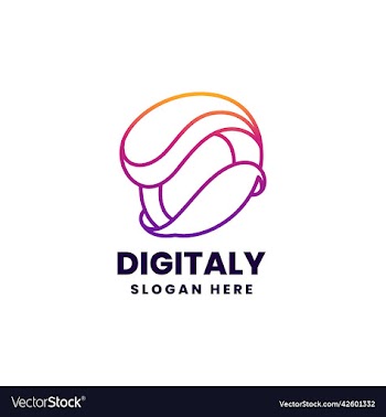 logo digitaly gradient colorful style