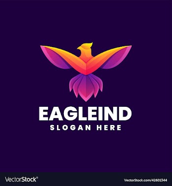 logo eagleind gradient colorful style
