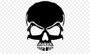 Logo Editing Illustration - Black Skull cartoon vector 