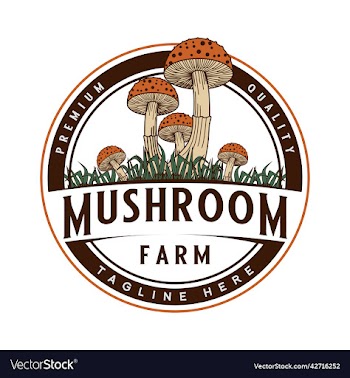 logo emblem oyster mushroom