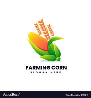 logo farming corn gradient colorful