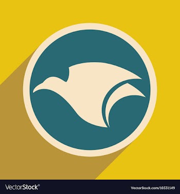 Logo flying eagle vector image