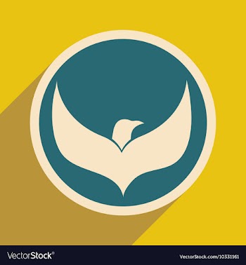 Logo flying eagle vector image