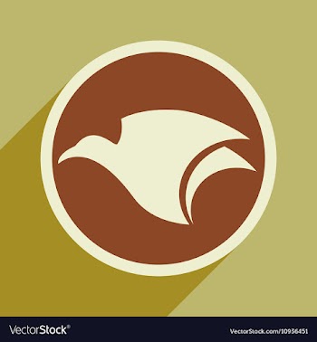 Logo flying eagle vector image