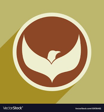 Logo flying eagle vector image