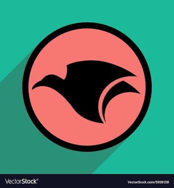 Logo flying eagle vector image