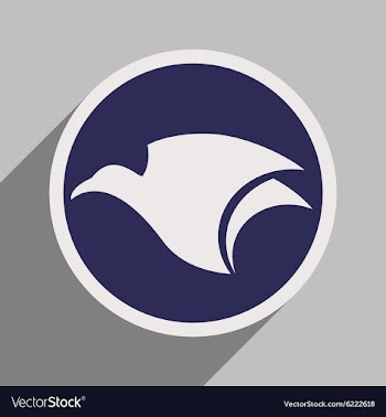 Logo flying eagle vector image