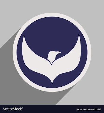 Logo flying eagle vector image
