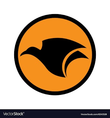 Logo flying eagle vector image